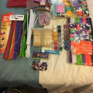 Variety of crafting supplies
